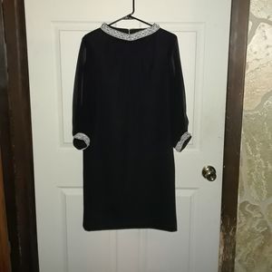 Vintage Black Ladies Cocktail Dress From 1960s